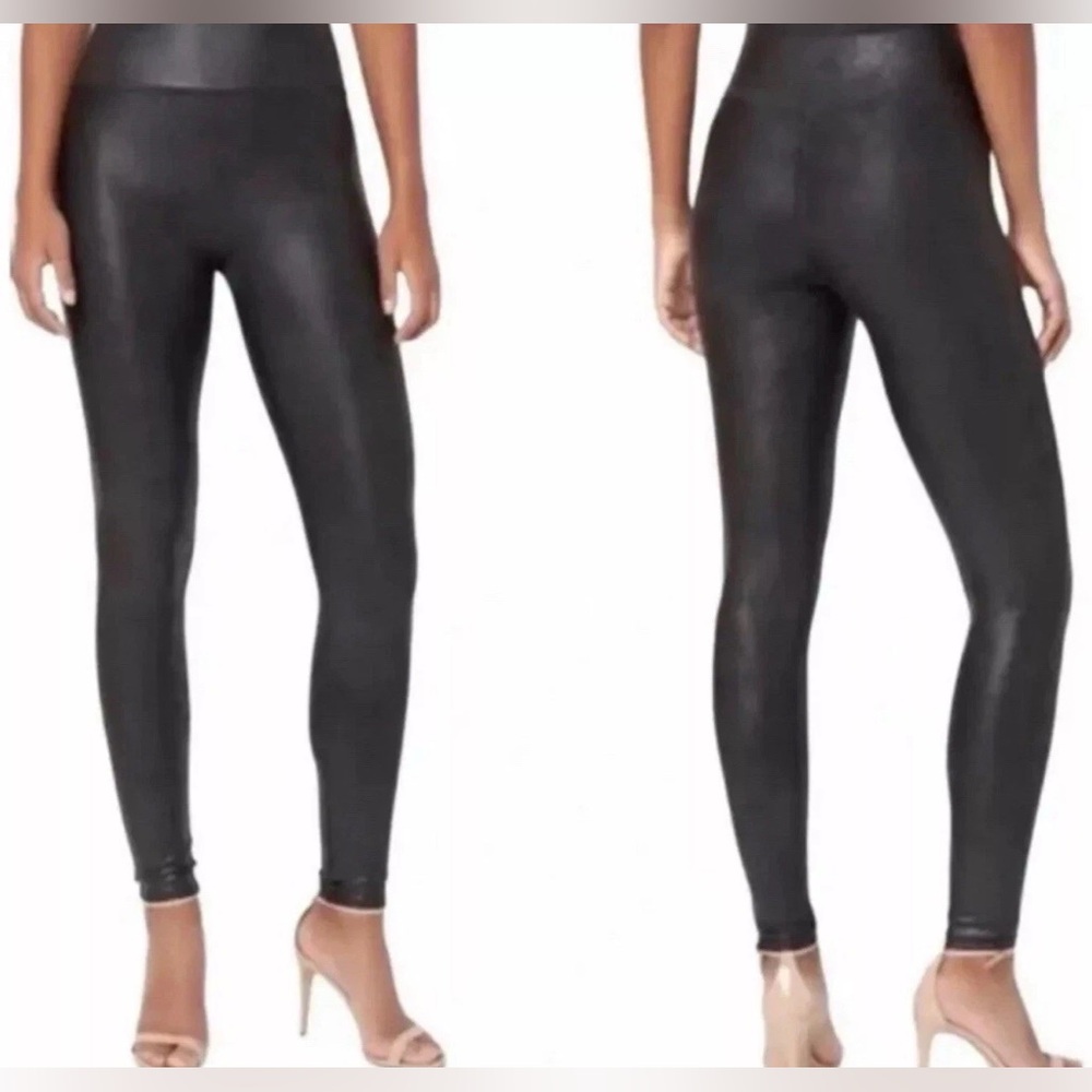 Spanx Black metallic Shimmer Leggings Size XL NWOT